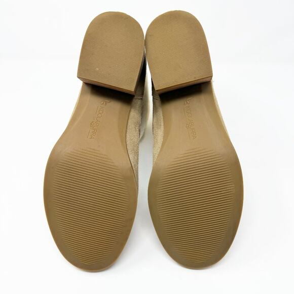Koolaburra by Ugg Tan Suede Ankle Booties Women's Sz 10 Front Zip Faux Fir Trim - Picture 6 of 9